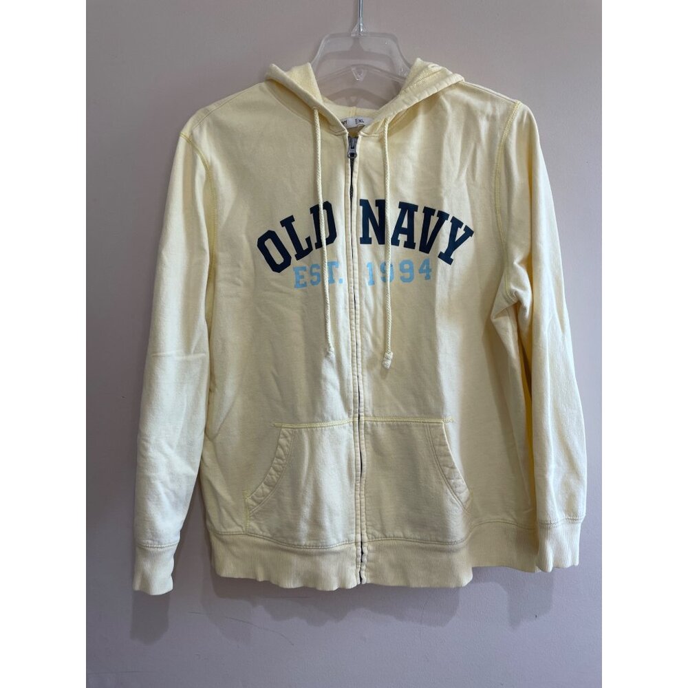 Old Navy Hooded Jacket Womens XL Yellow Full Zip